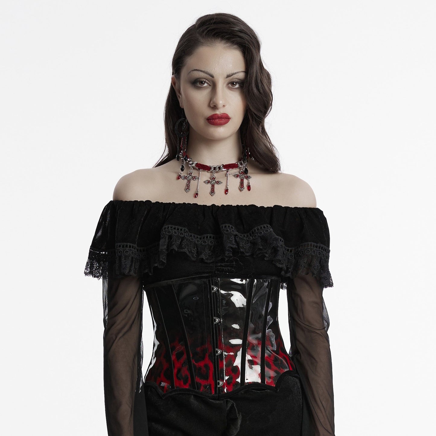 Deal Korset Zwart - Rood Luipaard