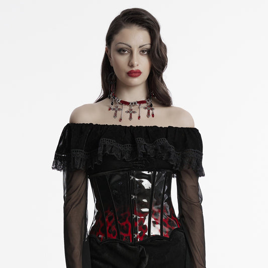Deal Korset Zwart - Rood Luipaard