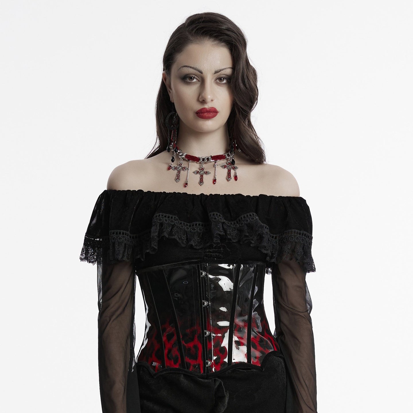 Deal Korset Zwart - Rood Luipaard