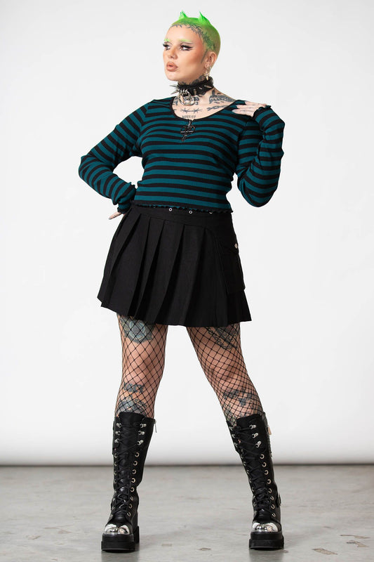 Killstar Chimera Long Sleeve Top Groen - Zwart