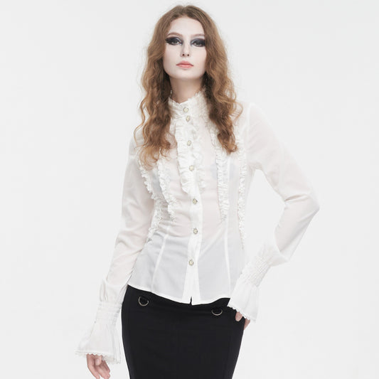 Devil Fashion Bluff Blouse Wit