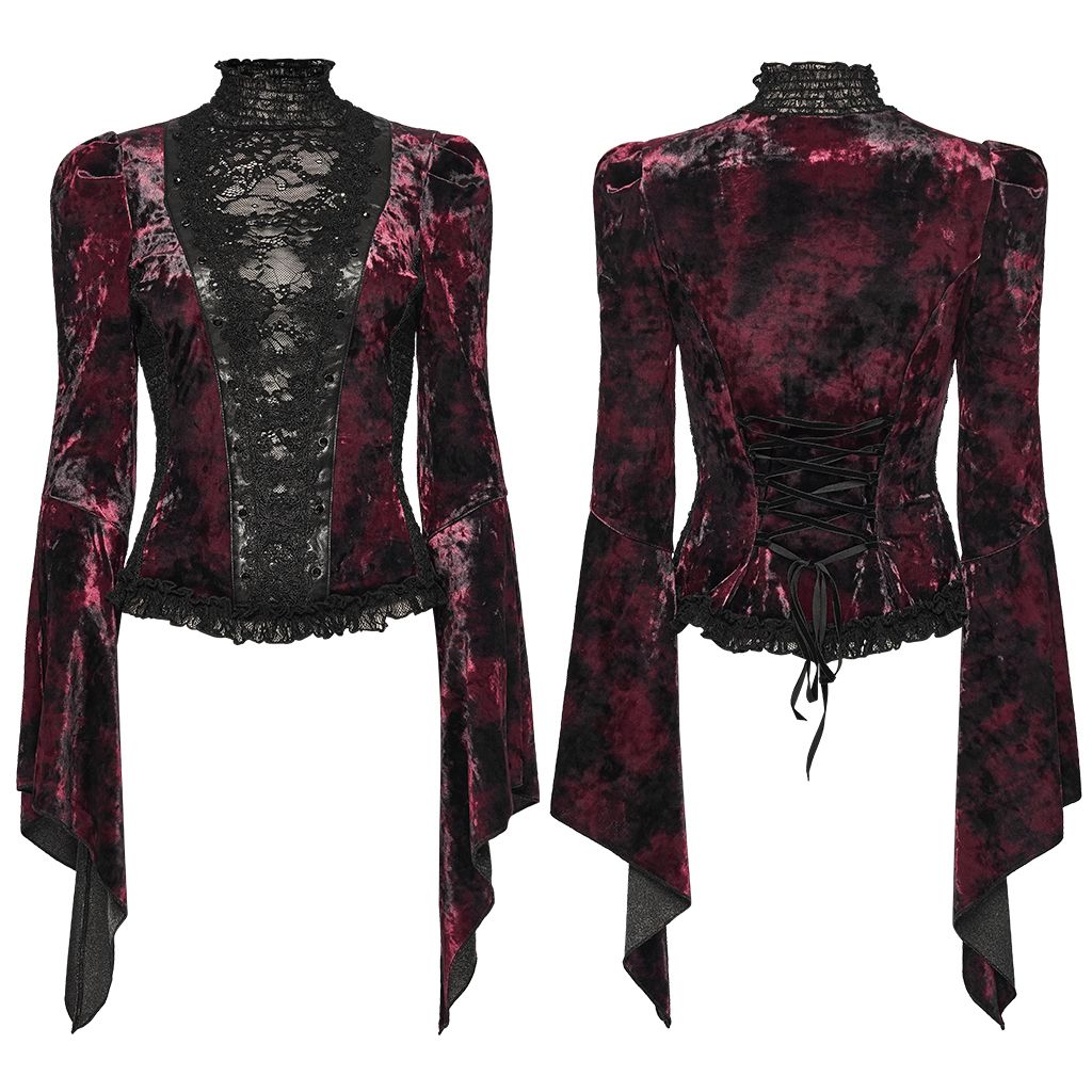 Broken Promise Top Rood - Zwart