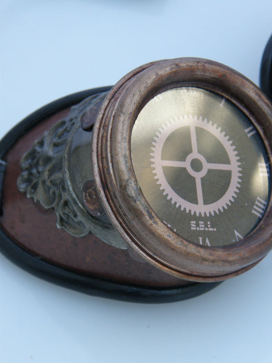 Steampunk Goggles Ornate Clock Face
