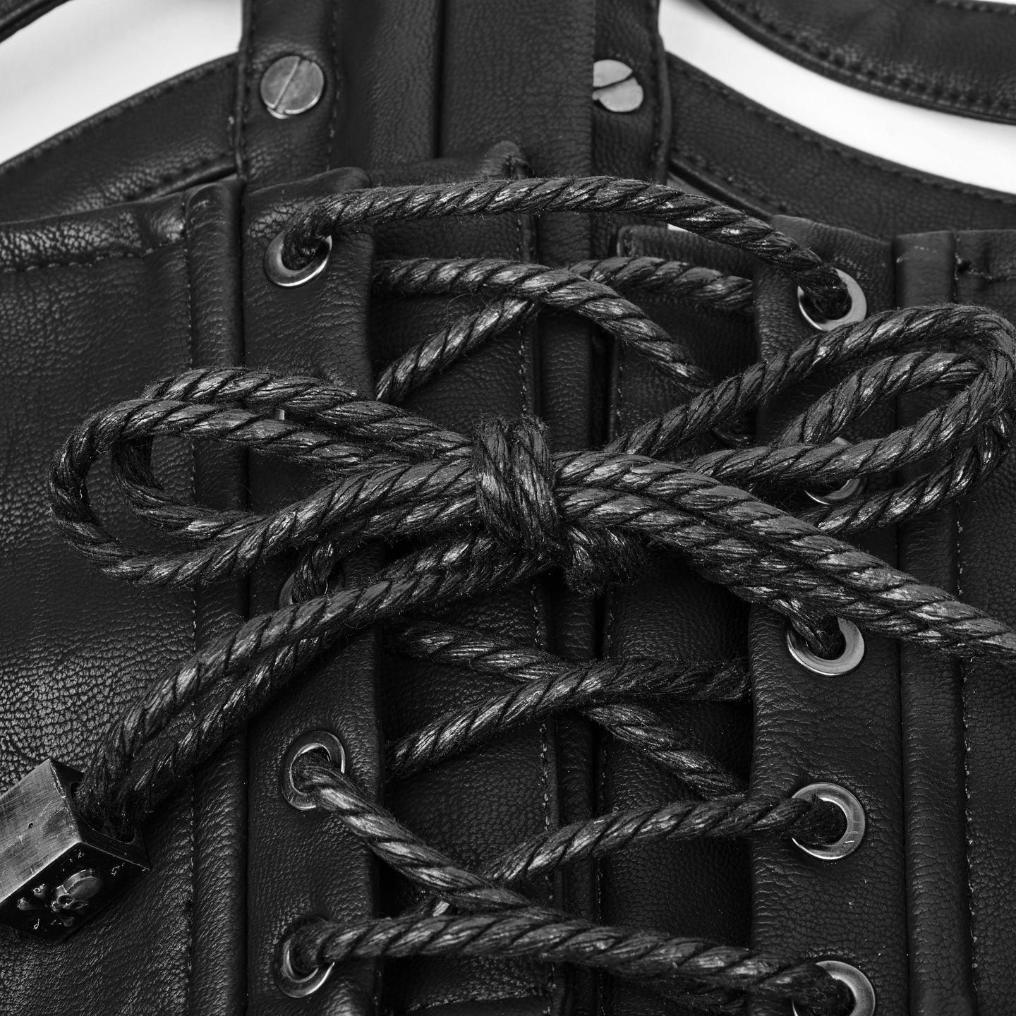 Caged Corset Girdle Faux Leather