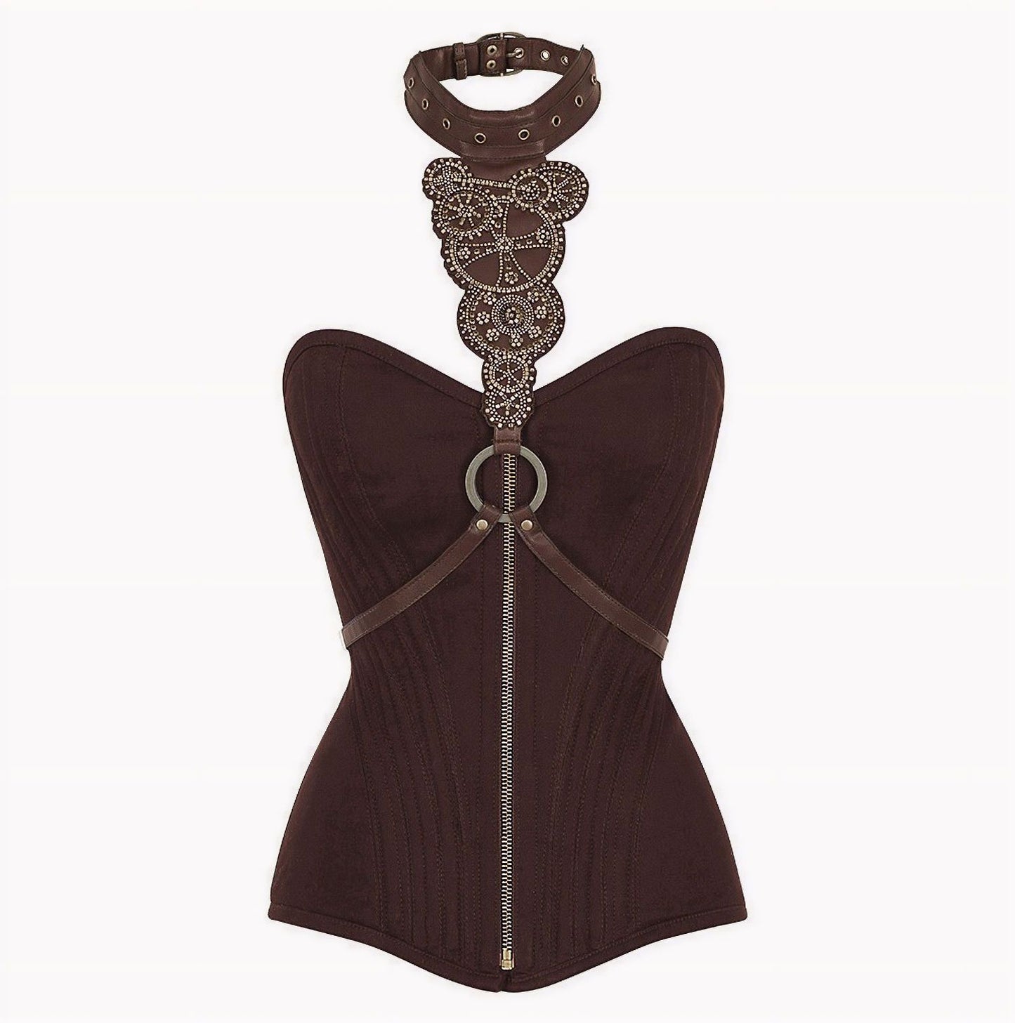 Corset Gear Cogs Brown