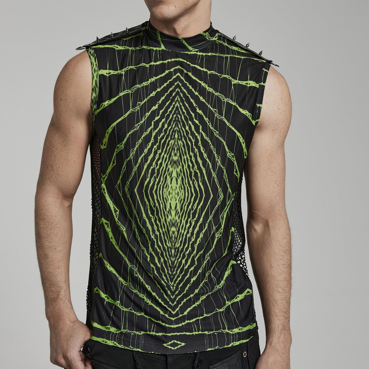 Running Out Top Zwart - Groen