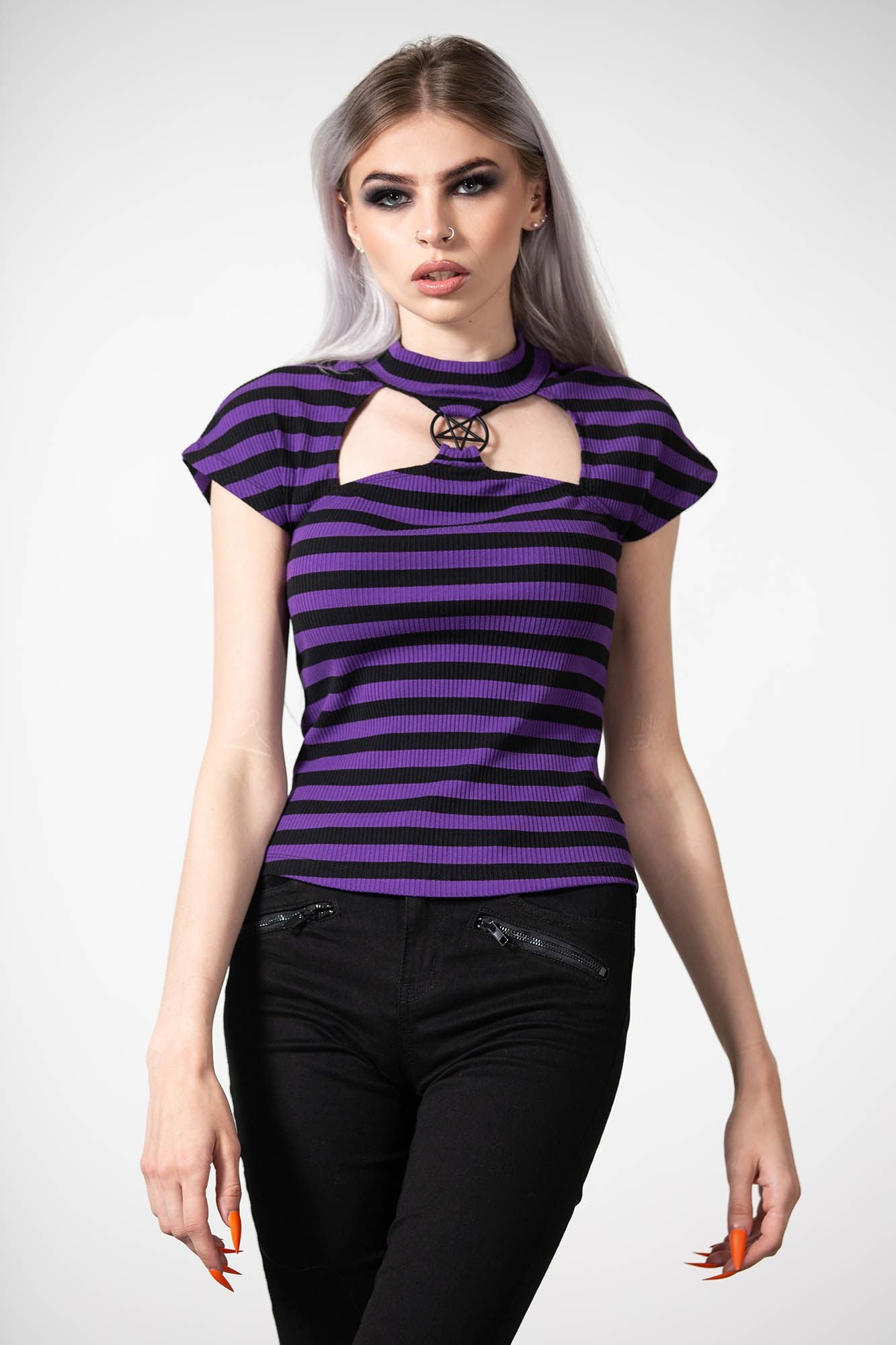 Killstar Lamia Top Purple - Black