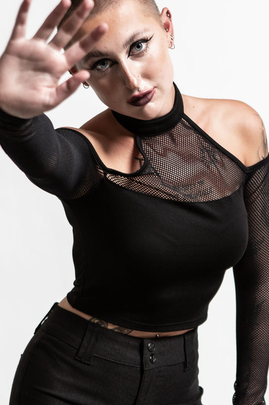 Killstar Nightcall Fishnet Top