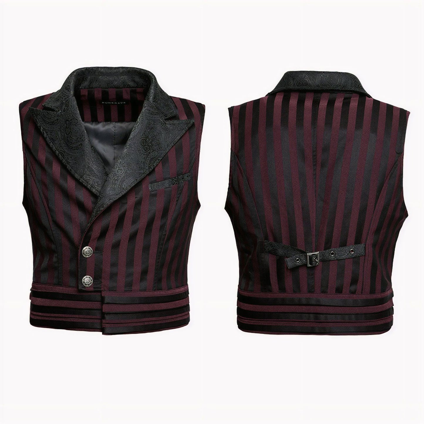 Chaser Vest Black/Burgundy