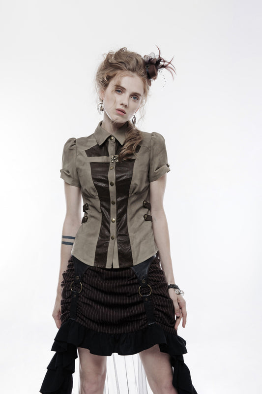 Punk Rave Pursuit Shirt Beige