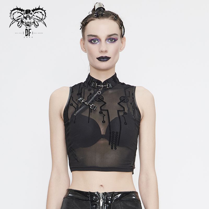 Devil Fashion Circuit Top