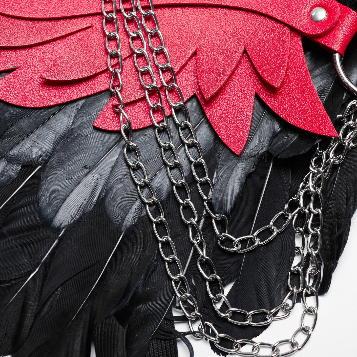Black - Red Angel Wings Harness