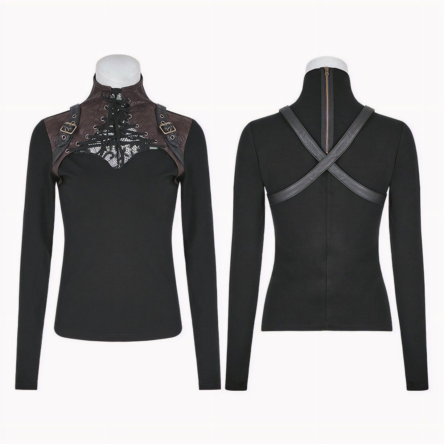 Noticed Top Zwart/Bruin