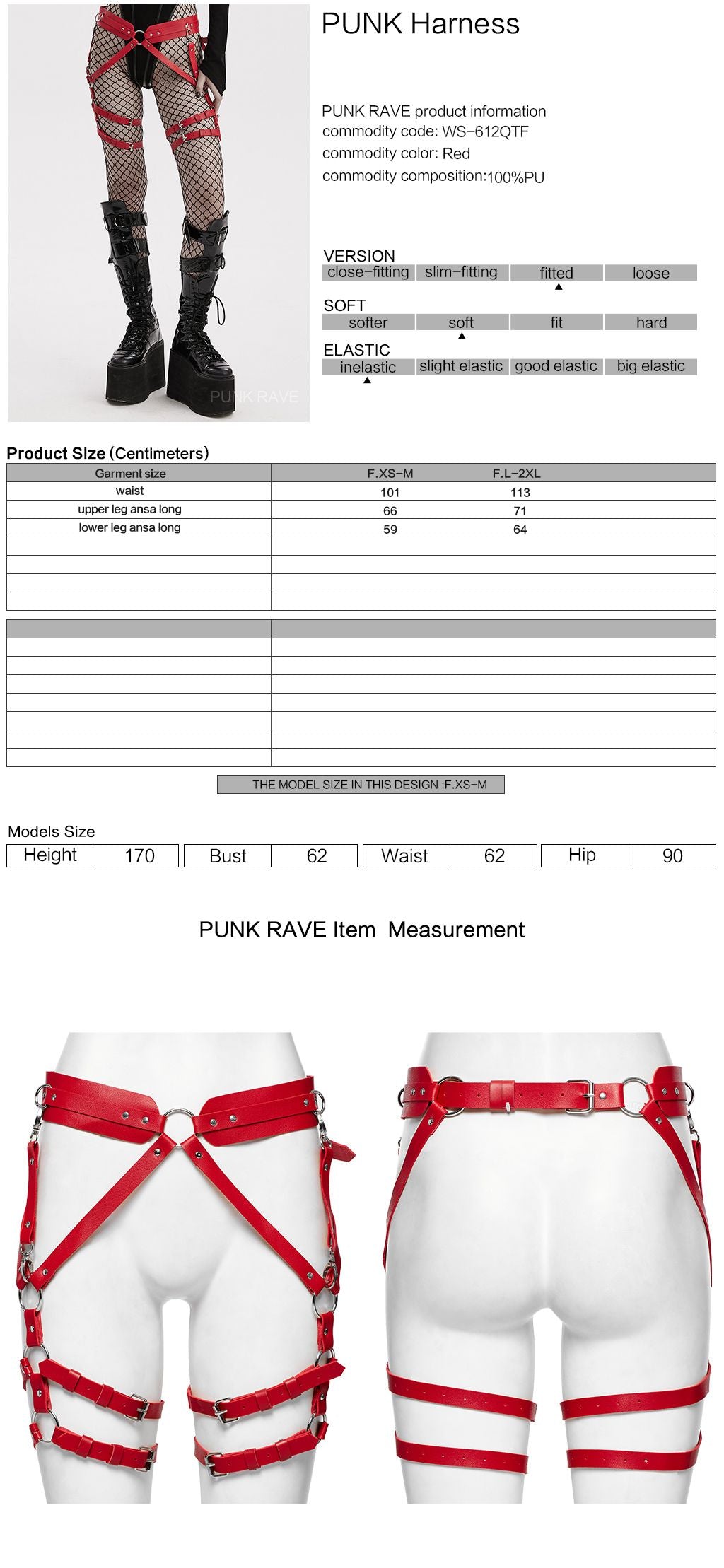 Haunt Me Waist Harness Rood