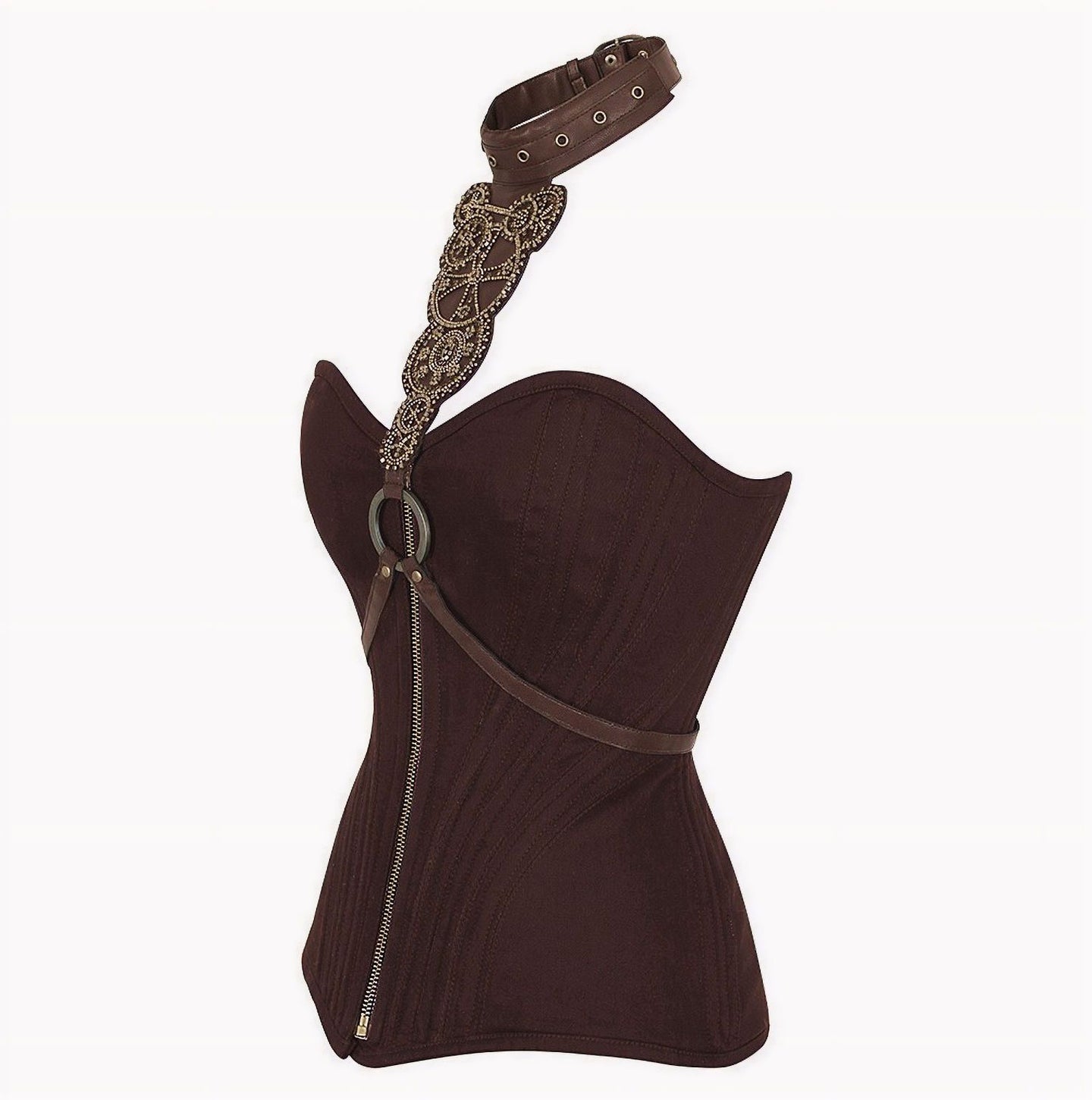 Corset Gear Cogs Brown