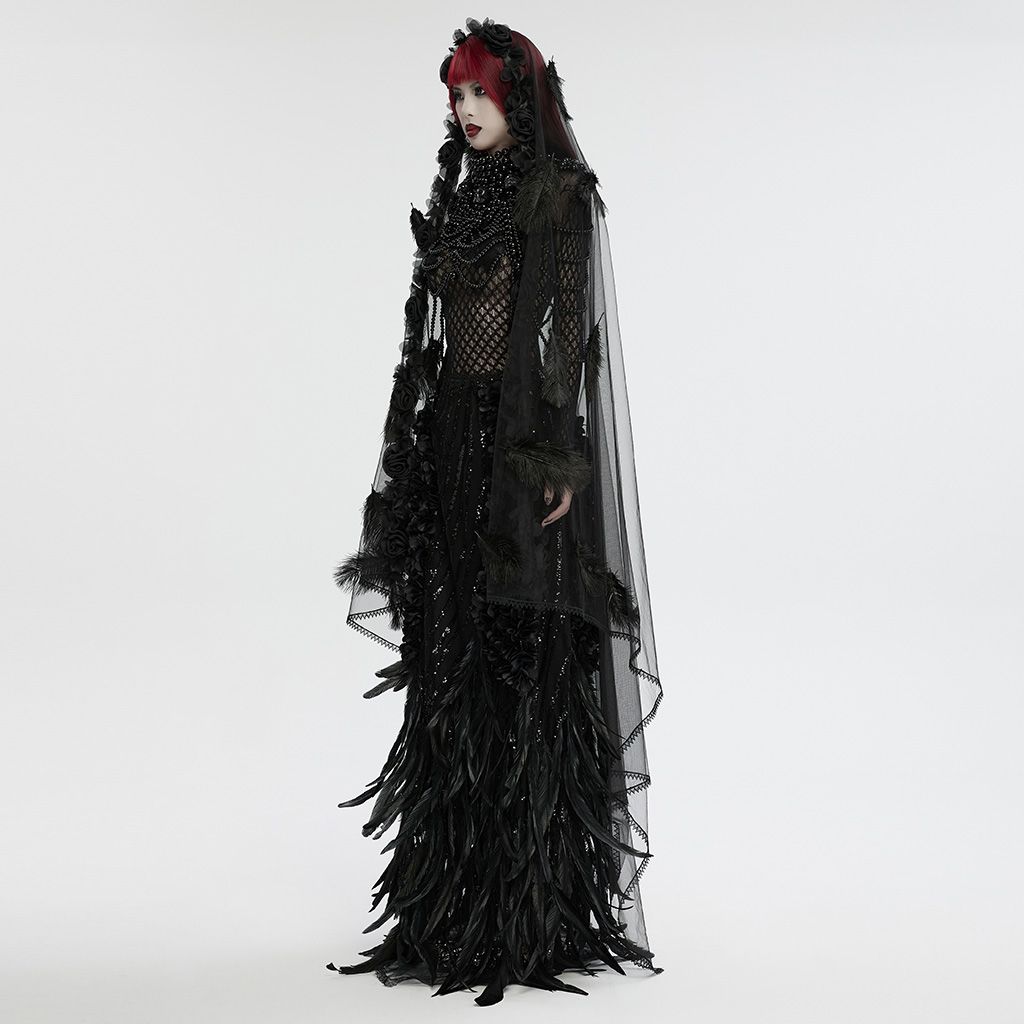 Black Roses Mourning Veil