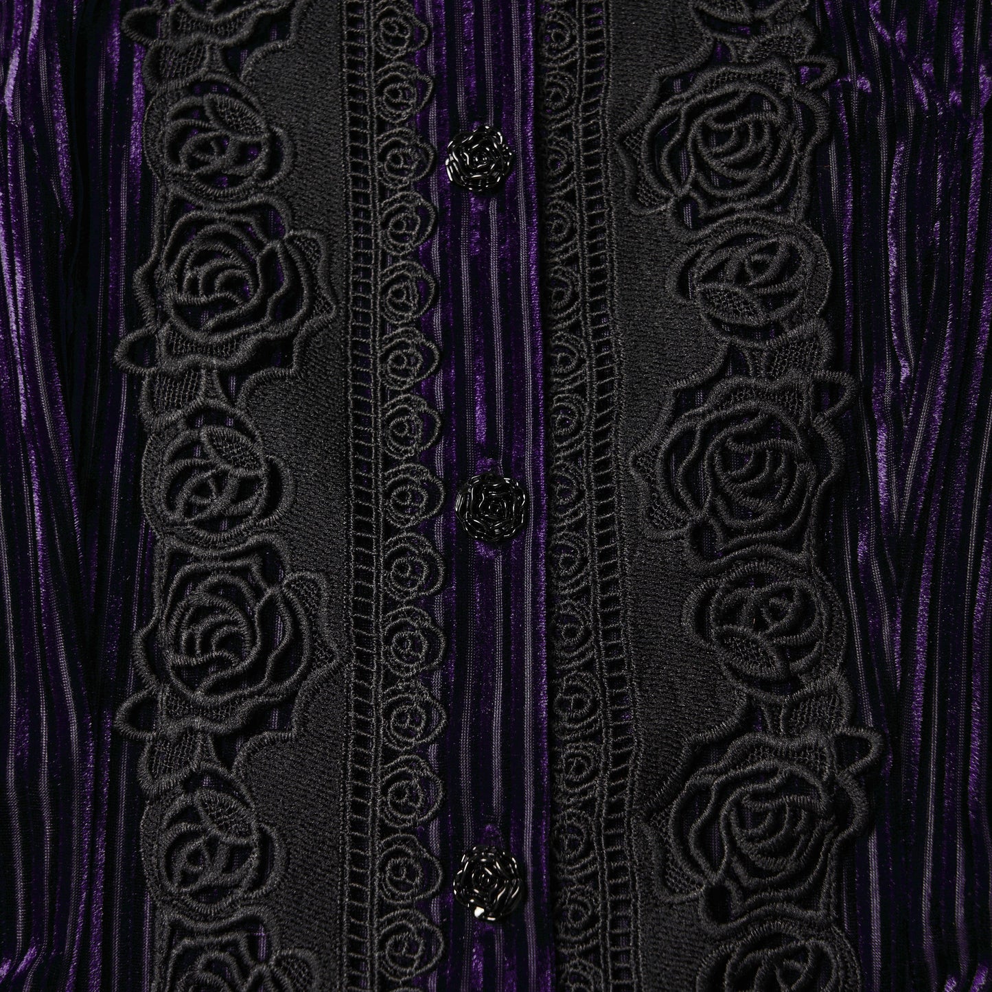 Punk Rave Hold Me Blouse Paars - Zwart