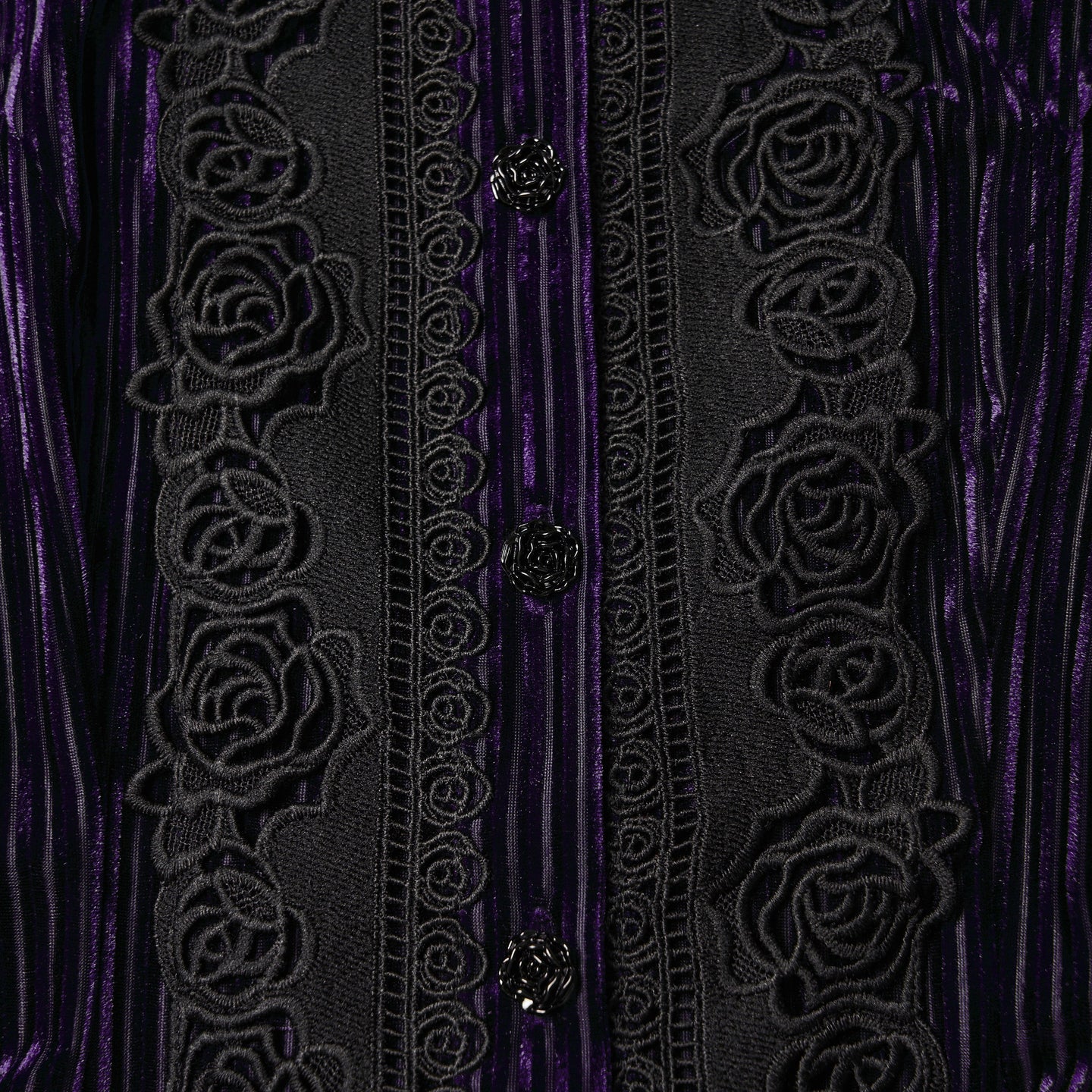 Punk Rave Hold Me Blouse Paars - Zwart