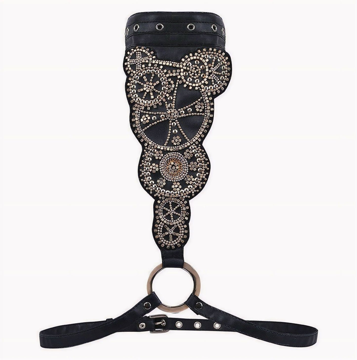 Corset Gear Cogs Zwart