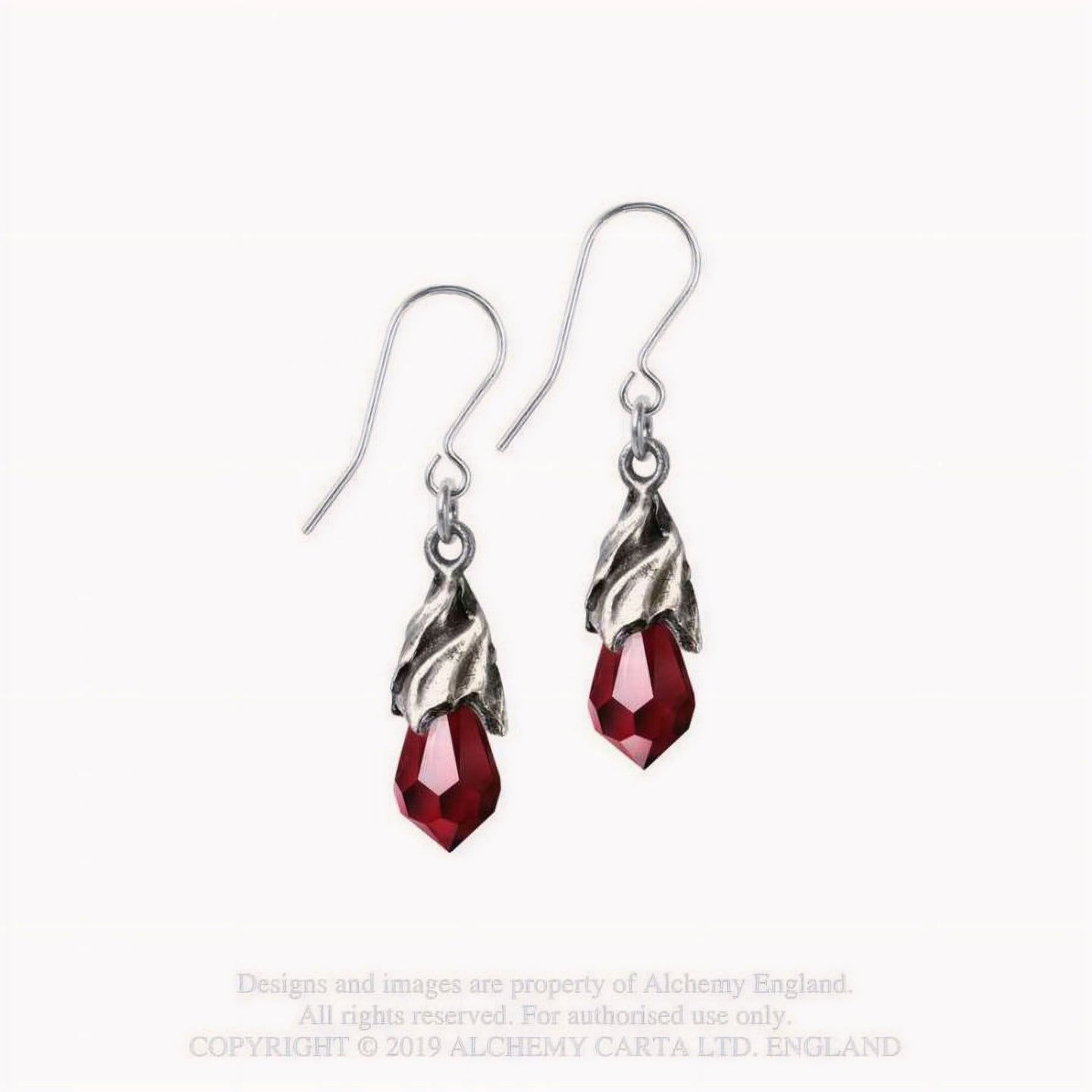 Empyrean Tear Oorhangers Rood