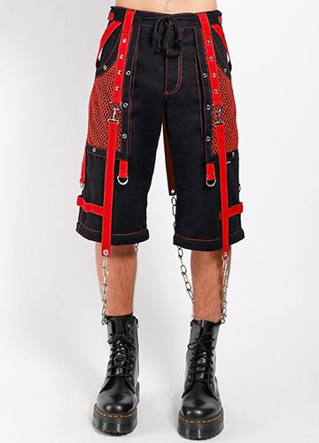 Symbol Zip Off Broek Zwart - Rood