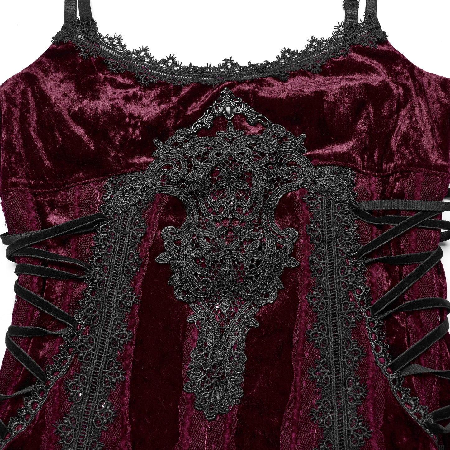 It's Gone Maxi Jurk Rood - Zwart