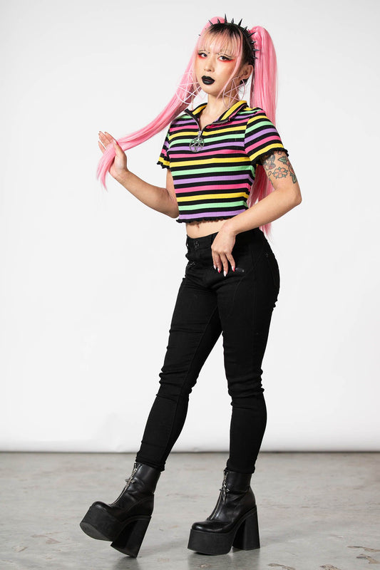 Killstar Rainbow Child Ribbed Top