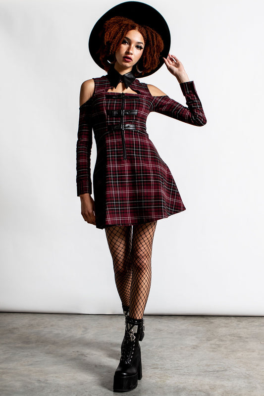Killstar Chaotica Jurk Blood Tartan