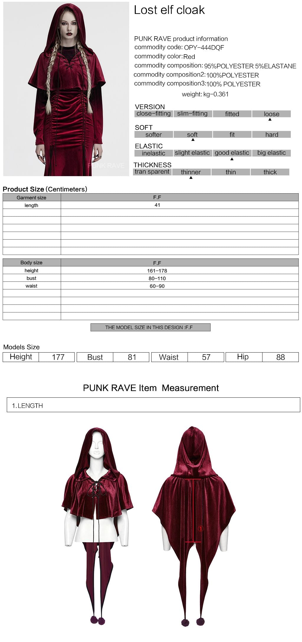Hope Capelet Rood