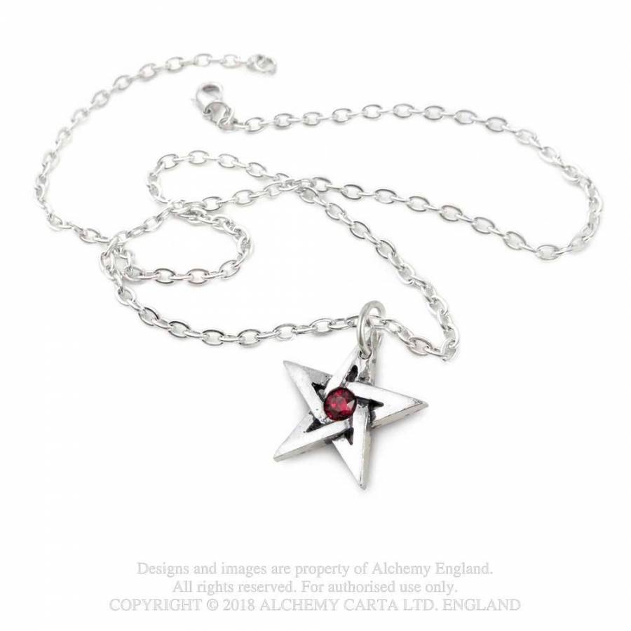 Crystal Pentagram Pendant - Necklace