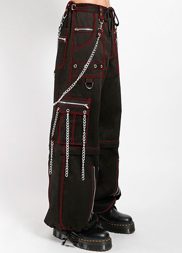 Chain to Chain Pants Black - Red