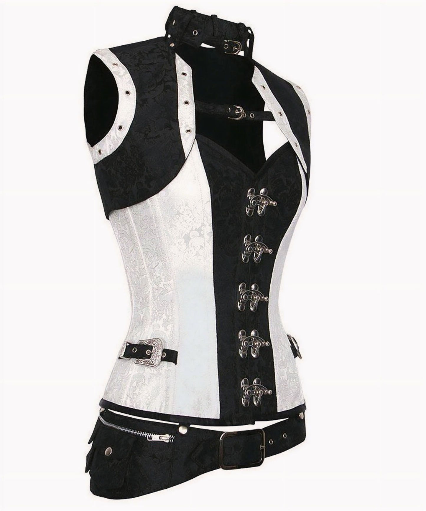 Mechanisms Korset - Riem - Bolero Wit - Zwart