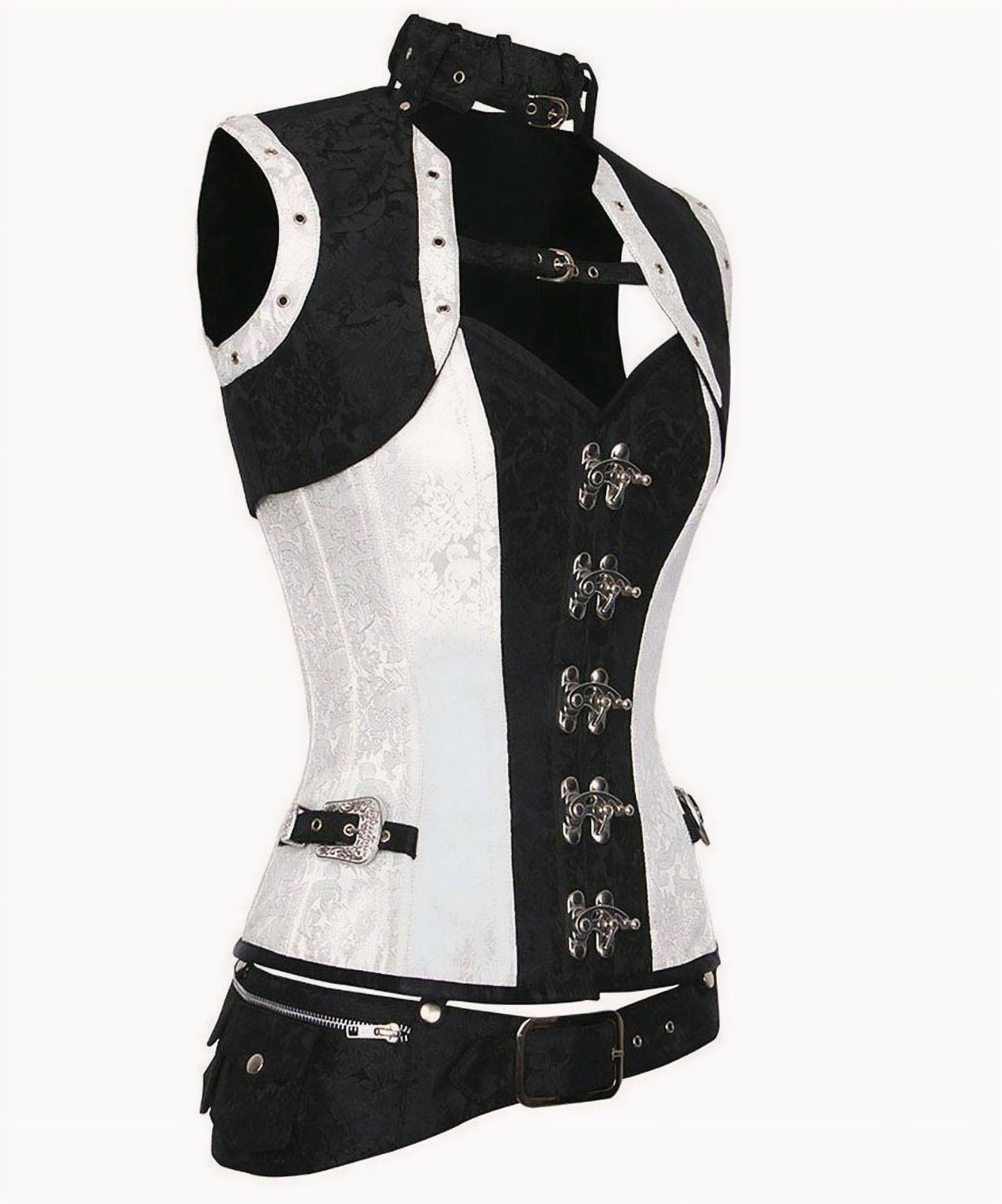 Mechanisms Korset - Riem - Bolero Wit - Zwart