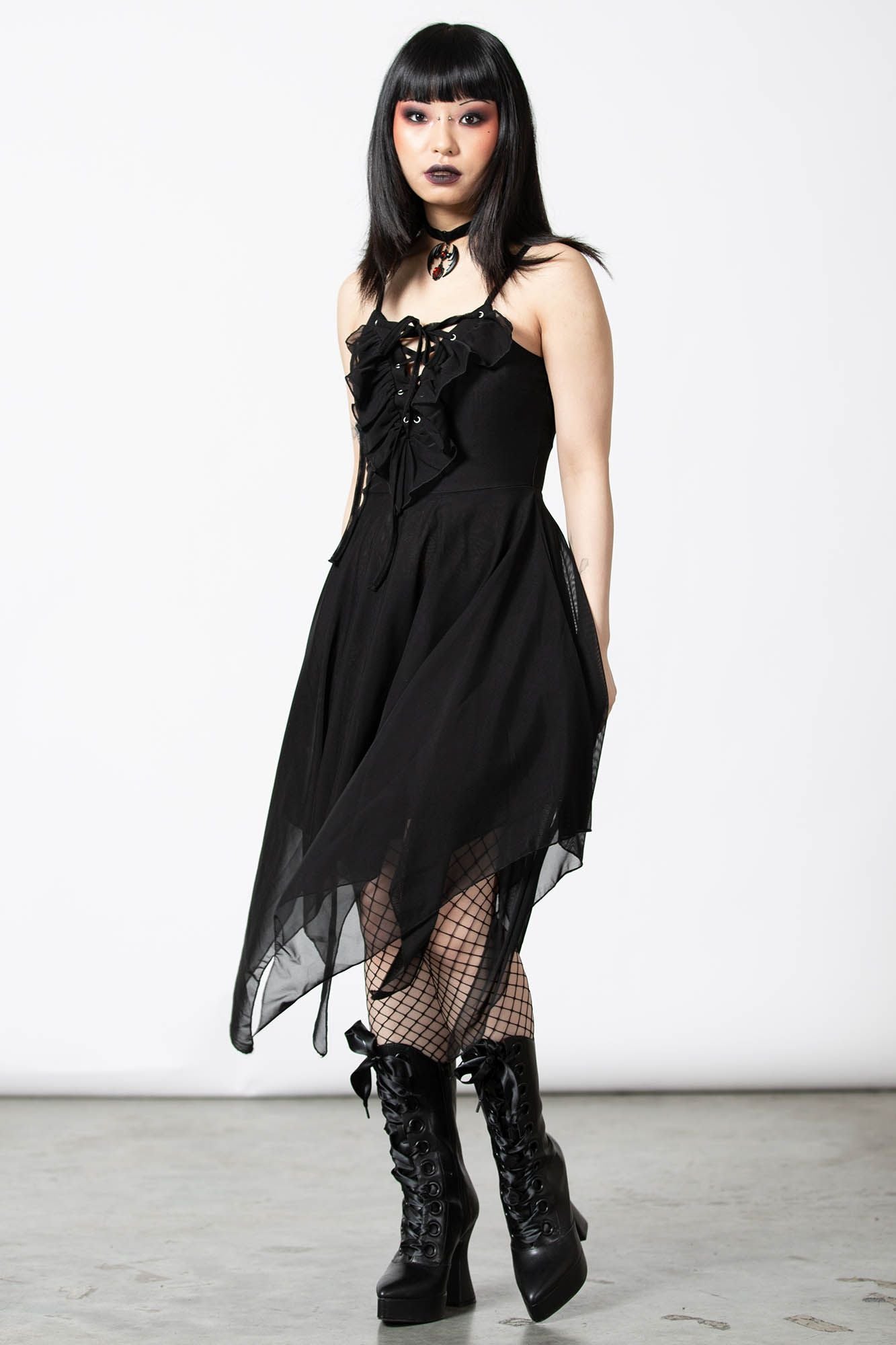 Killstar Anhee Lace-Up Jurk