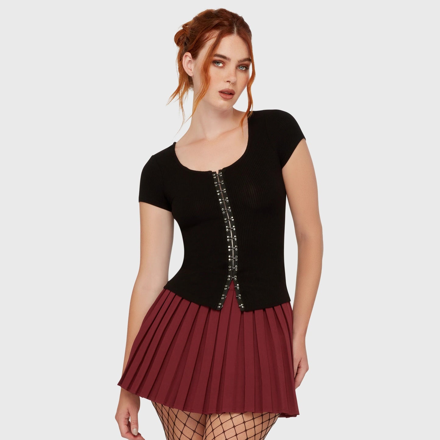 Killstar Eye C U Cap-Sleeve Top