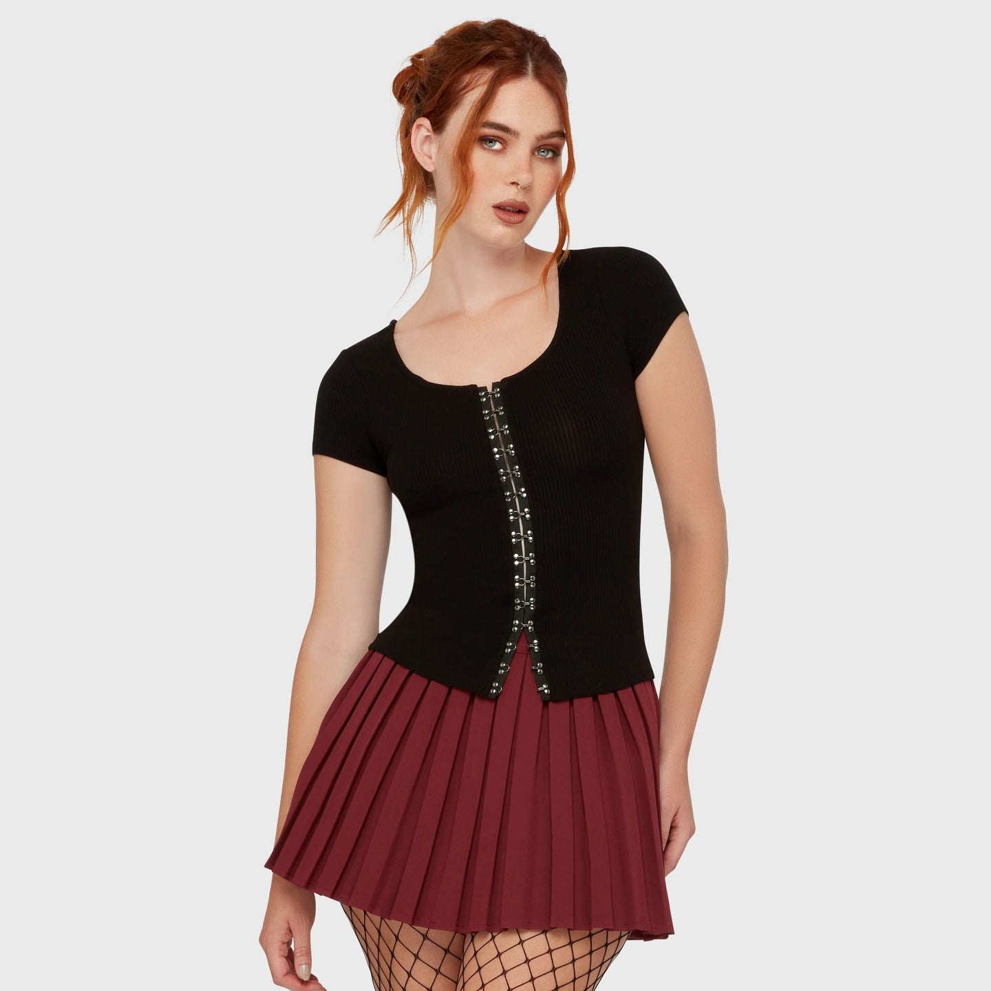 Killstar Eye C U Cap-Sleeve Top