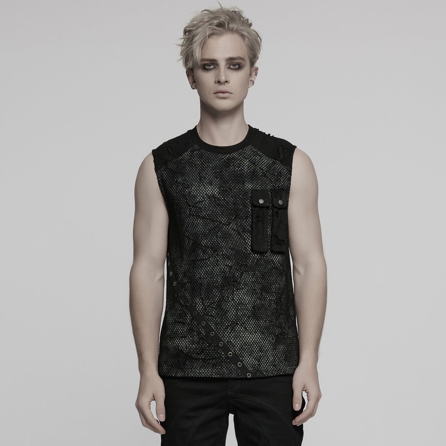 Shouting Top Grijs - Zwart