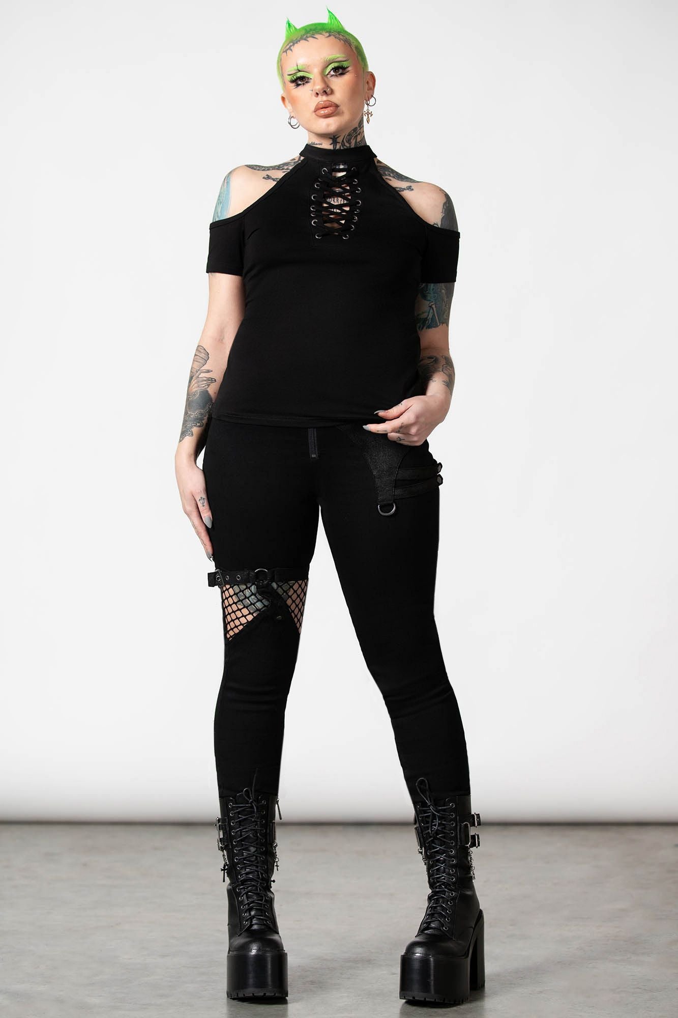 Killstar No Secrets Cap Sleeve Top