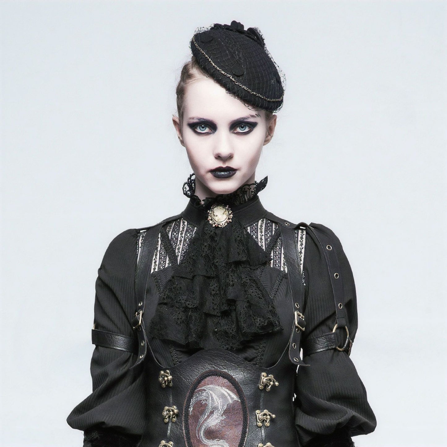 Silence Halsband - Jabot Bruin-Zwart