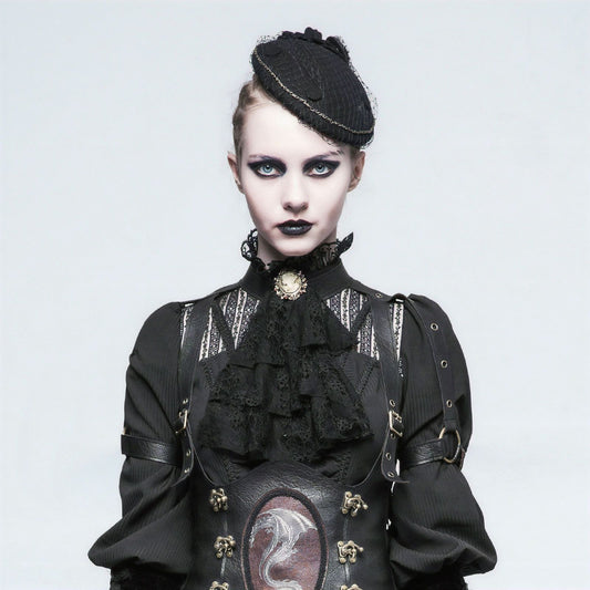 Silence Halsband - Jabot Bruin-Zwart