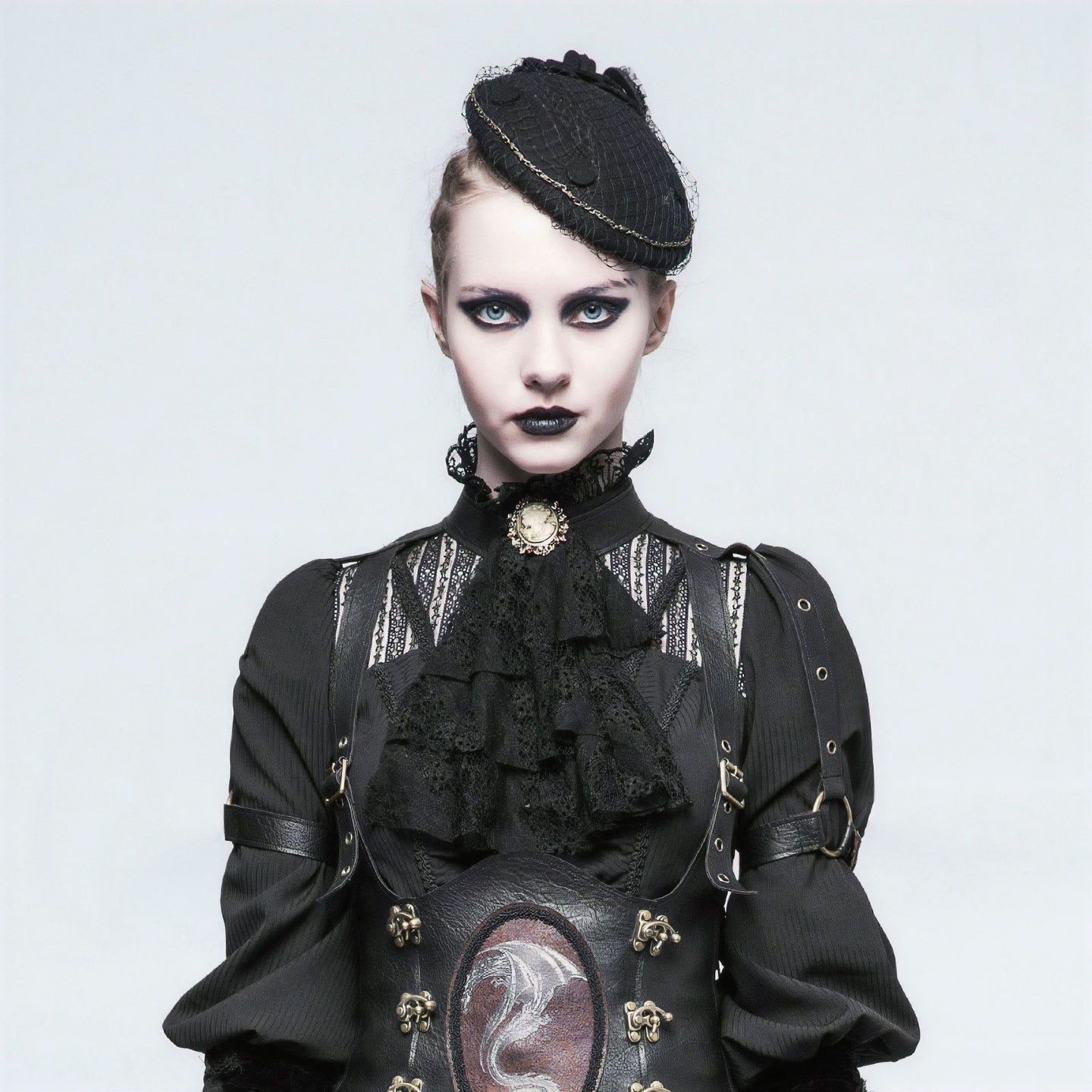Silence Halsband - Jabot Bruin-Zwart