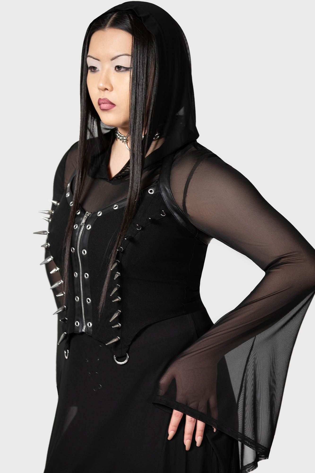 Killstar Saintly Spiked Corset Top