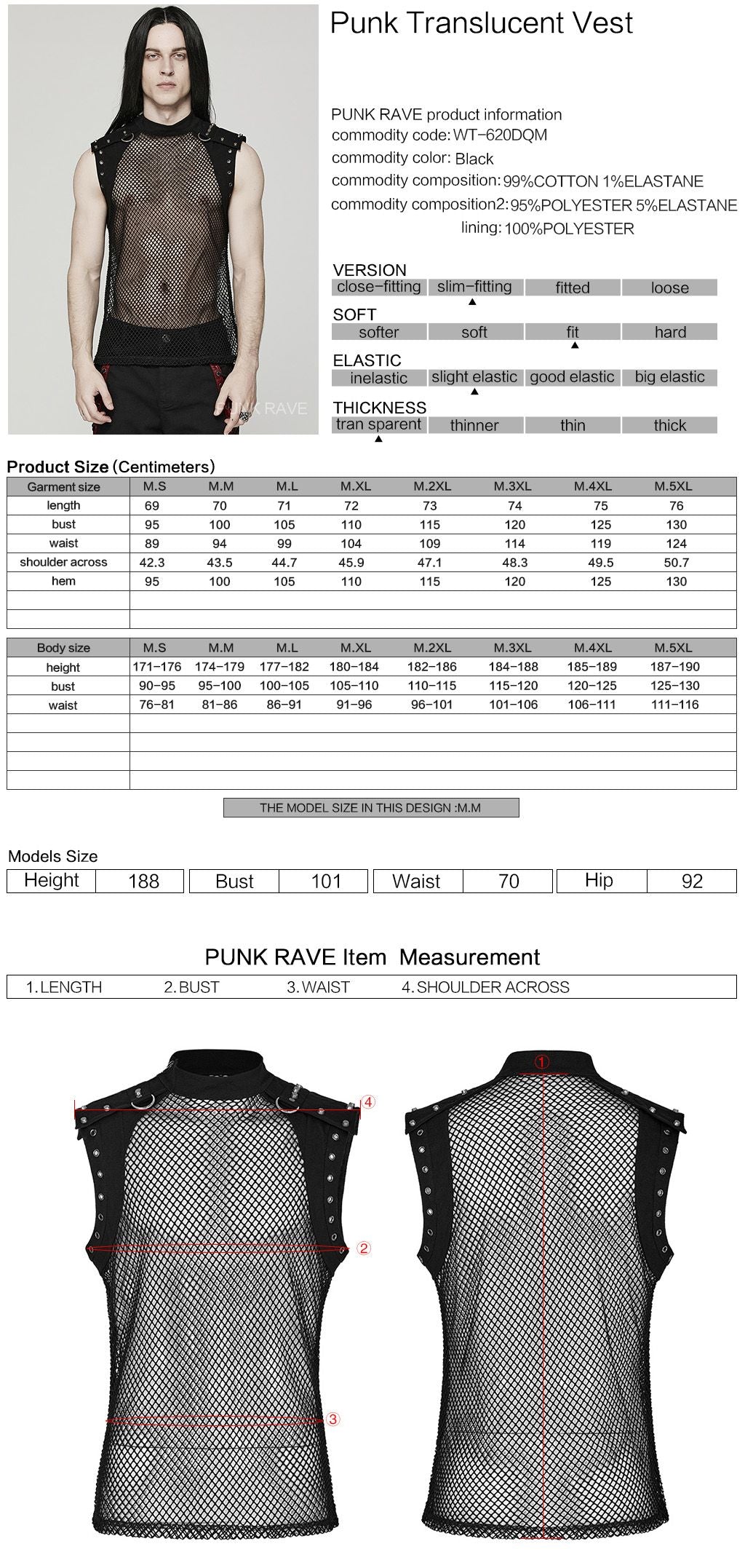 Burning Man Top Zwart