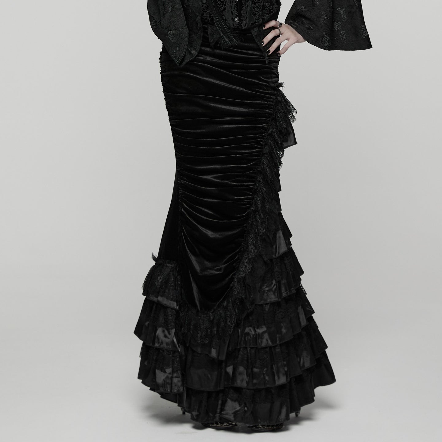 Broken Promise Maxi Rok Zwart