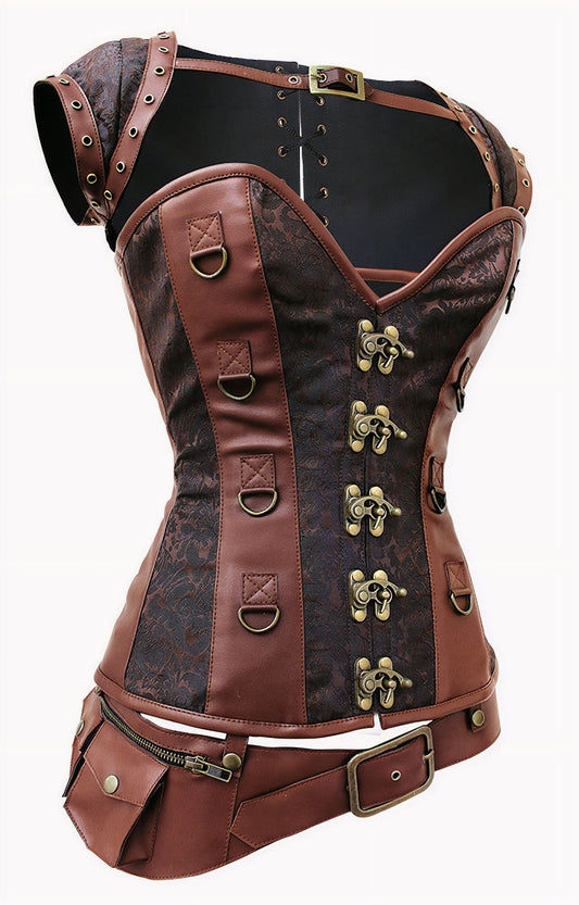 Clockwork Korset - Riem - Bolero Bruin