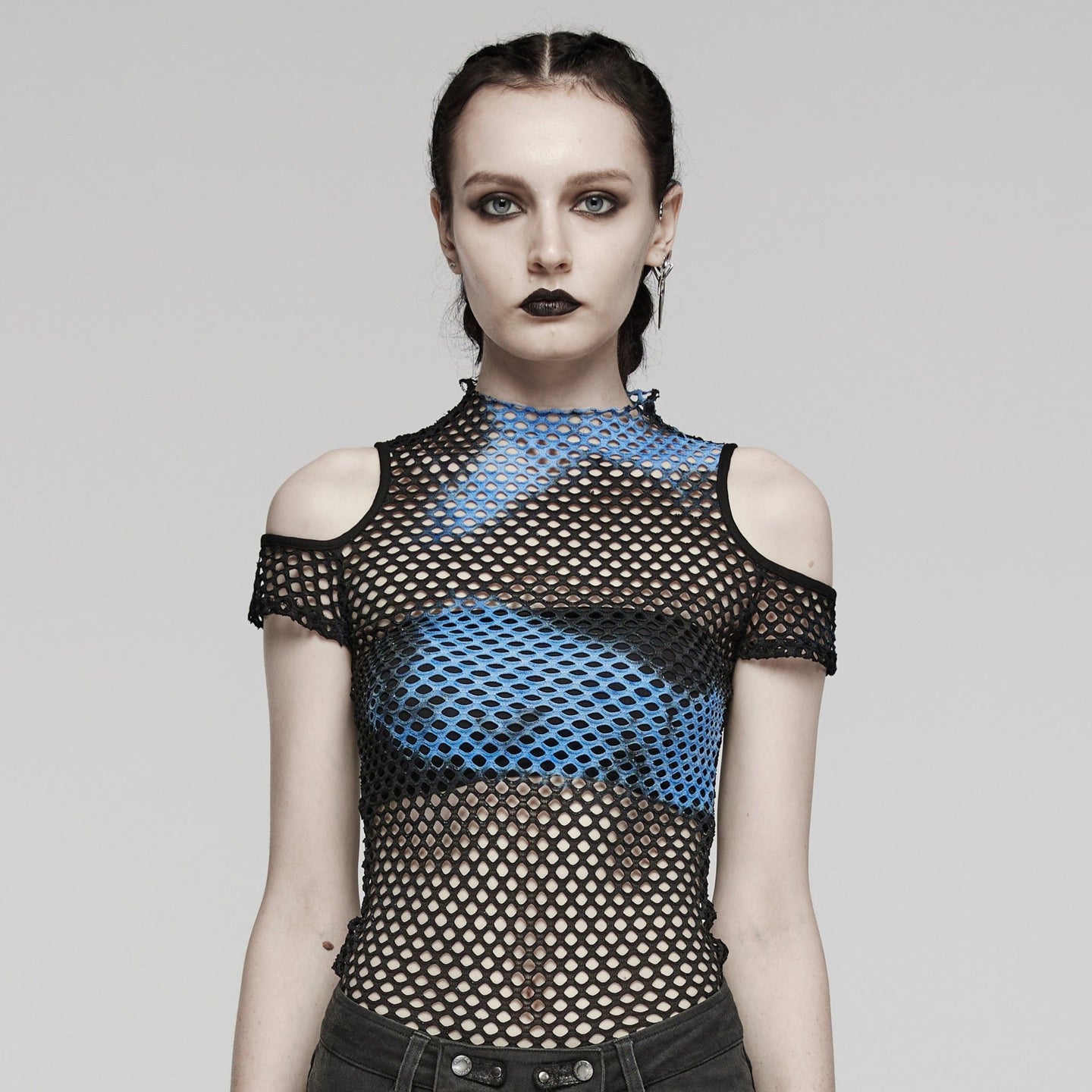 Stop This Top Zwart - Blauw