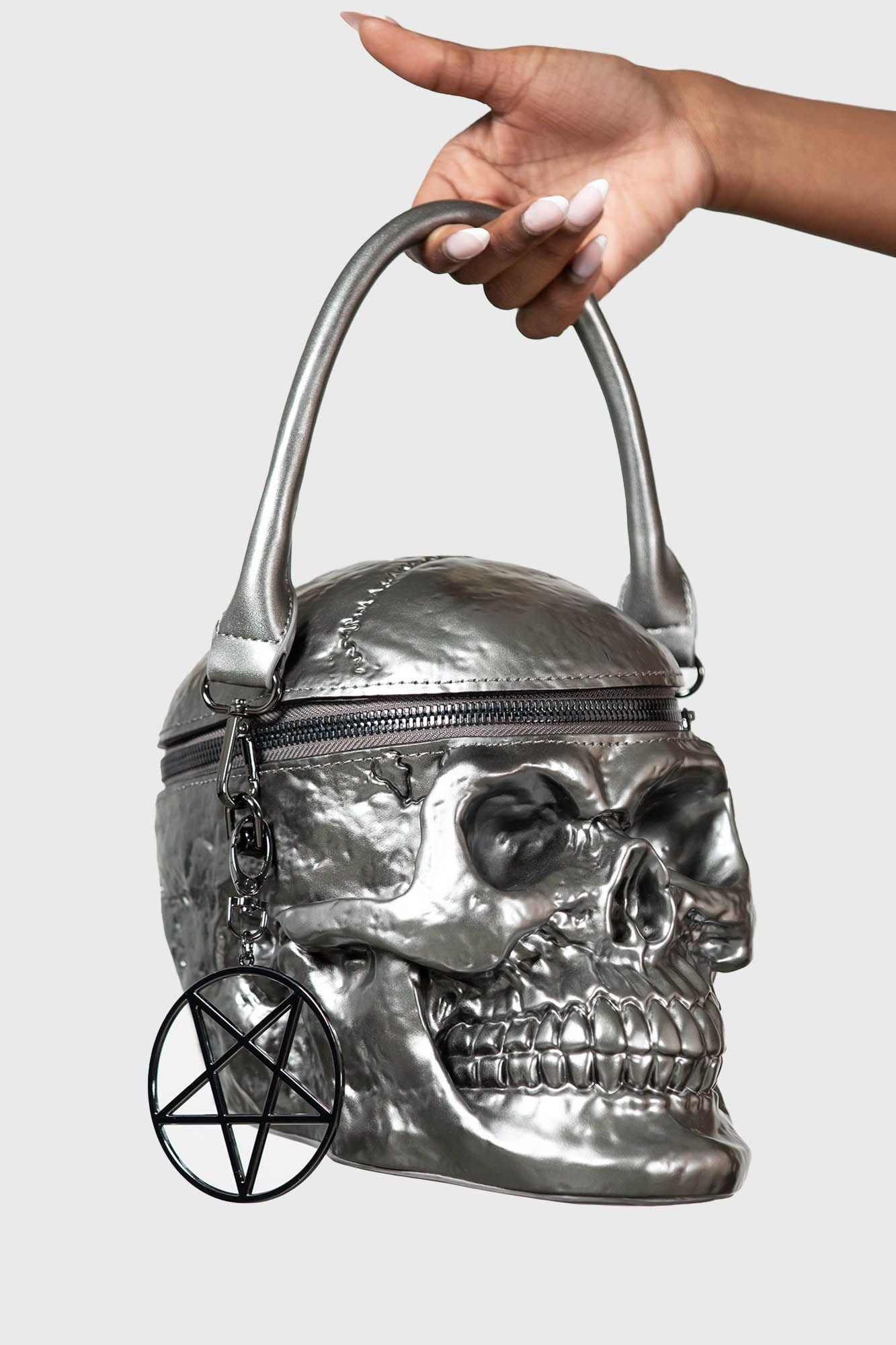 Grave Digger Skull Handbag Gunmetal