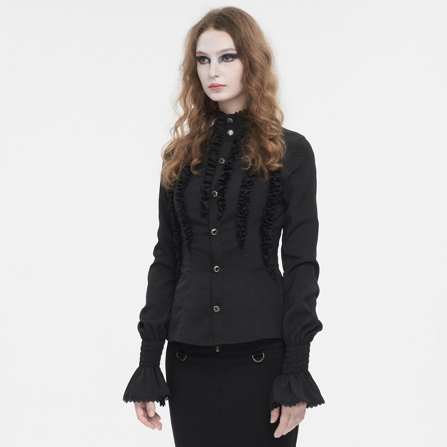 Devil Fashion Bluff Blouse Zwart