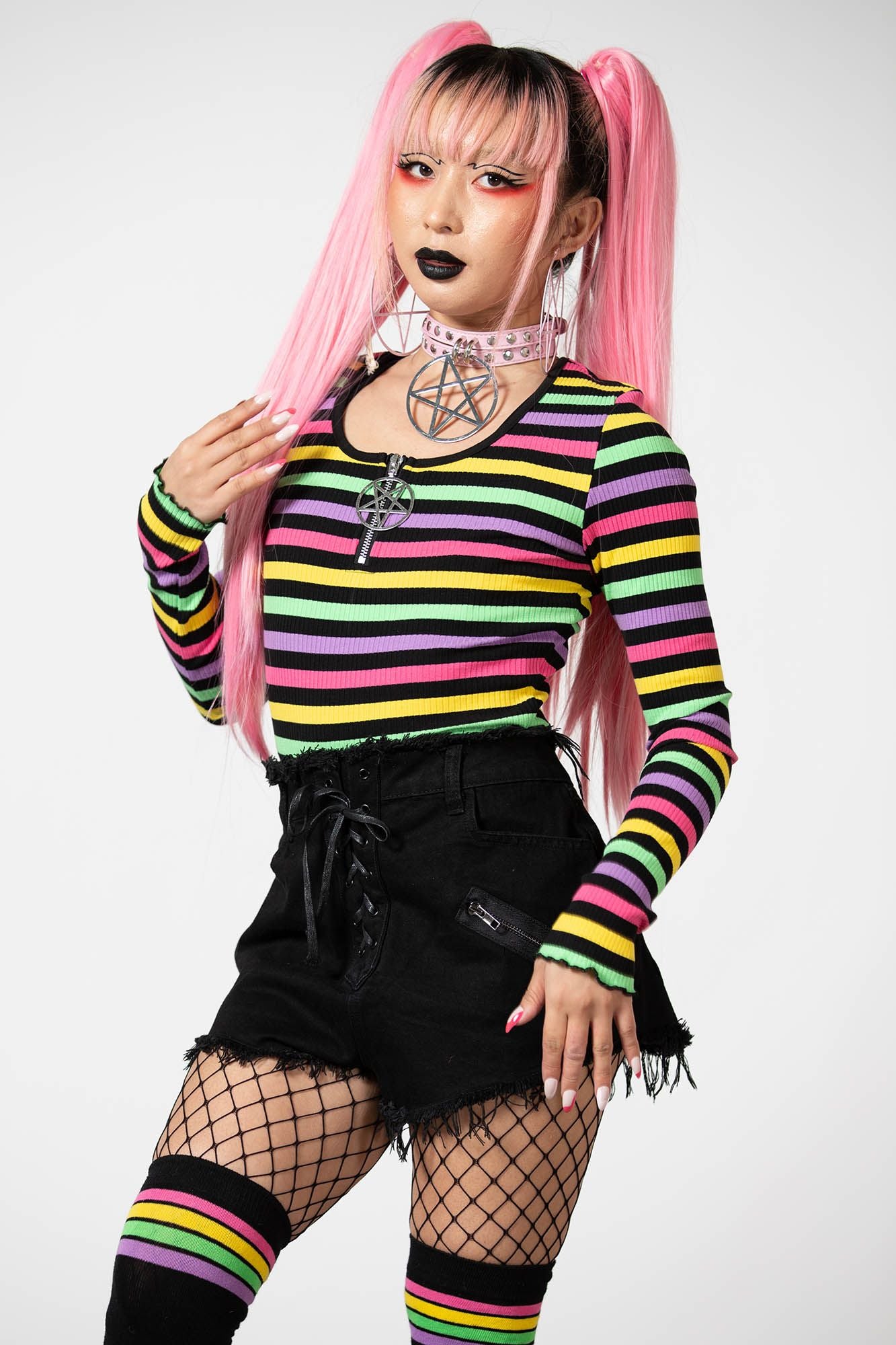 Killstar Nikiko Ribbed Long Sleeve Top