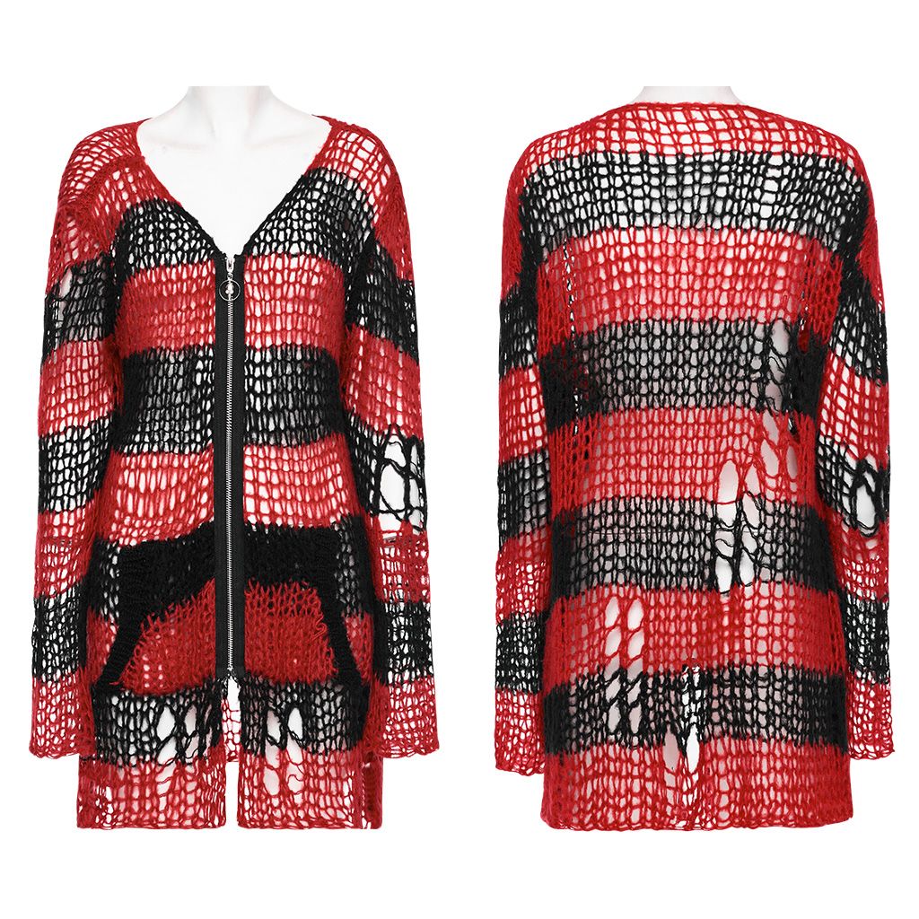 Viral Vest Zwart - Rood